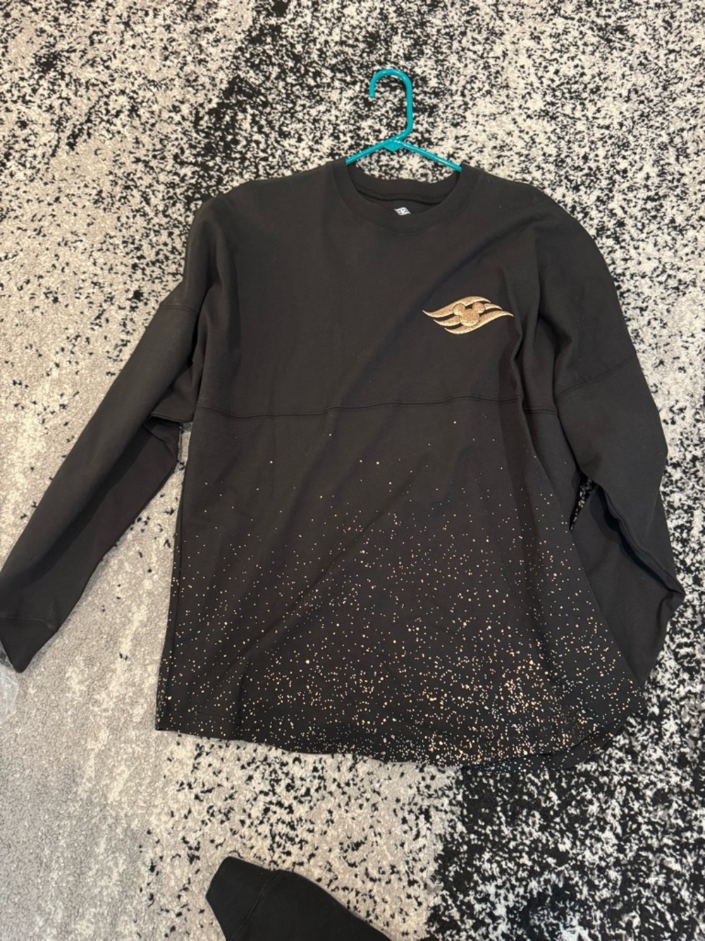 Disney Cruise Line Black Spirit Jersey with Gold Speckle